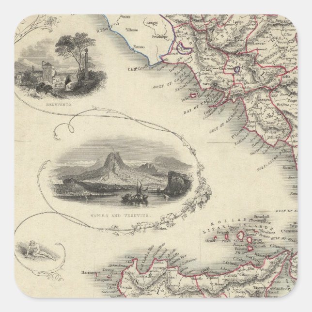 Southern Italy 3 Square Sticker (Front)