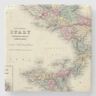 Southern Italy Kingdom Of Naples Stone Coaster