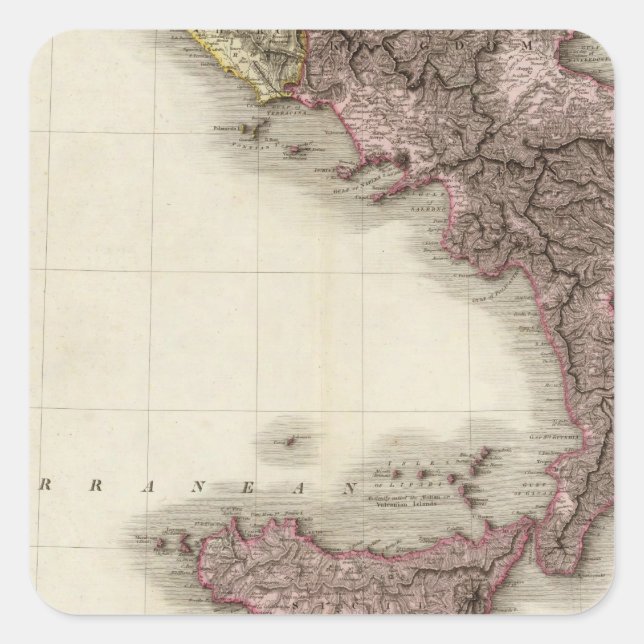 Southern Italy Square Sticker (Front)