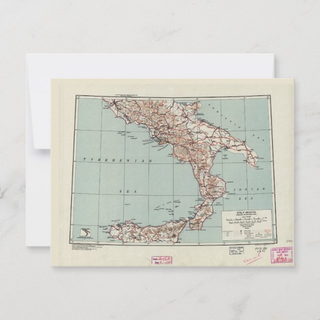 Southern Italy World War II Strategic Map (1943) (Front)