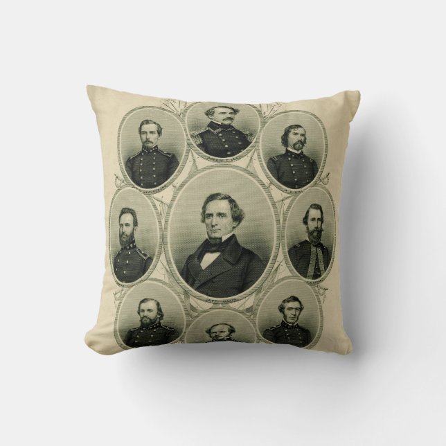 Southern Leaders of the Civil War Cushion (Front)