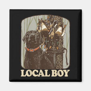 Southern Local Boy Duck Hunting Black Lab Camo Out Magnet