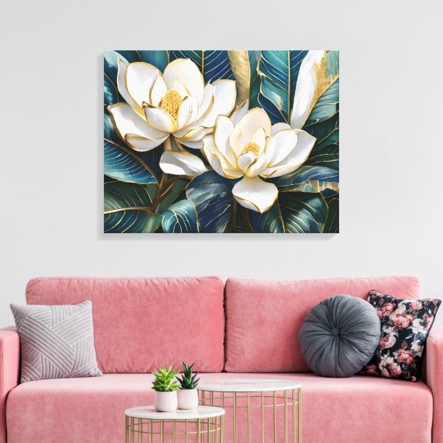Southern Magnolia Art Canvas Print (Insitu(LivingRoom))