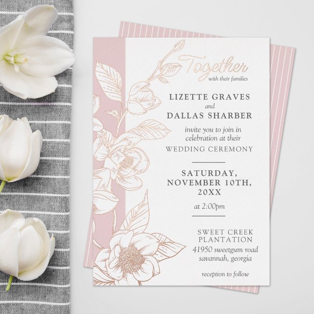 Southern Magnolia Blossom Blush Floral Wedding (Creator Uploaded)