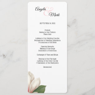 Southern Magnolia Flower Program   White Programme
