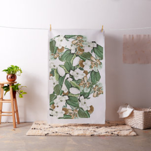 Southern Magnolia Flowers Floral Leaves Fabric