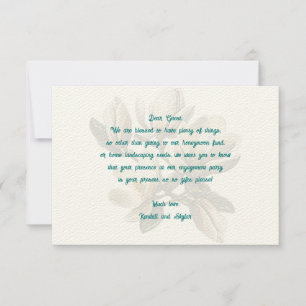 Southern Magnolia Wedding Wishing Well Message Card