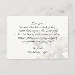 Southern Magnolia Wedding Wishing Well Message Card