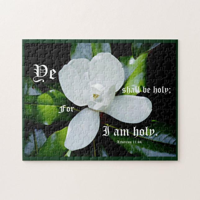 Southern Magnolia with Leviticus 11:44 Jigsaw Puzzle (Horizontal)