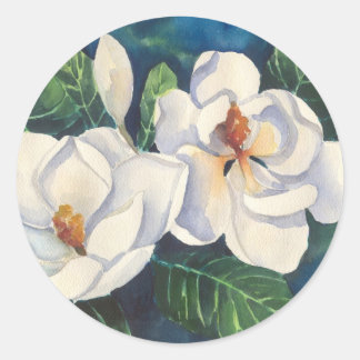 Southern Magnolias Classic Round Sticker