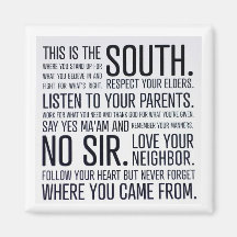 Southern Manifesto Fridge Magnet