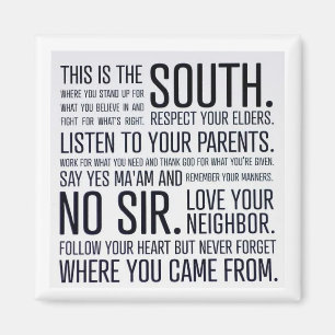 Southern Manifesto Fridge Magnet