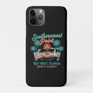 Southern Most Point Key West Retro Tropical Vibe iPhone 11 Pro Case