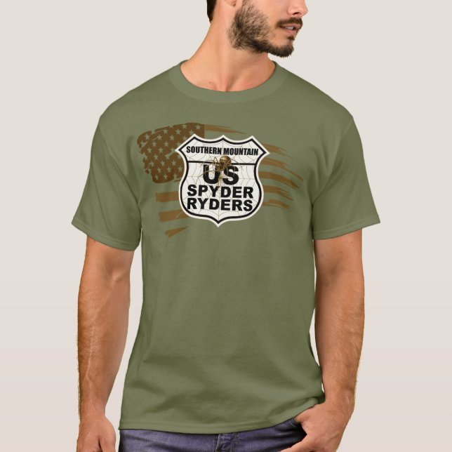 Southern Mountain Chapter - Tattered Flag sepia T-Shirt (Front)