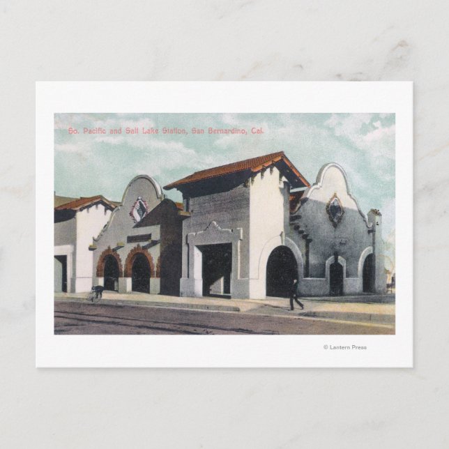 Southern Pacific & Salt Lake Station Postcard (Front)