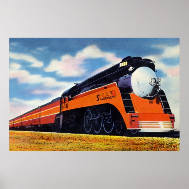Southern Pacific Streamlined Train "Sunbeam" Poster (Front)