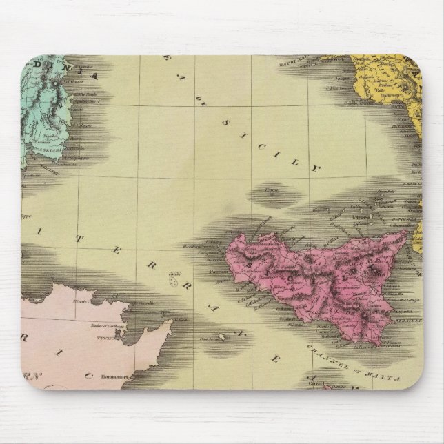 Southern Part of Italy Mouse Mat (Front)