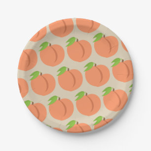 Southern Peach Emoji - Summer Party Plate Supply
