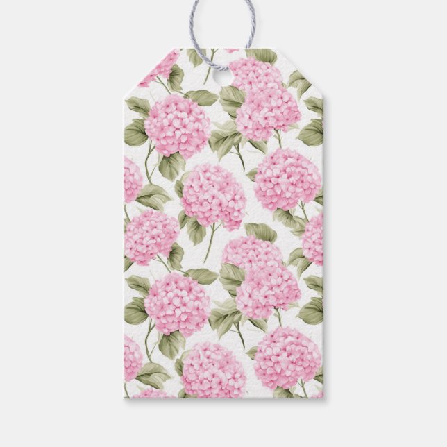 Southern Pink Hydrangea Gift Tags (Front)