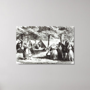 Southern refugees encamping in the woods canvas print