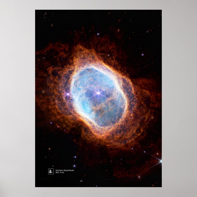 Southern Ring Nebula, NGC 3132 (James Webb/JWST) Poster (Front)