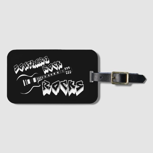 Southern rock music luggage tag (Front Horizontal)