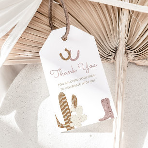 Southern Rodeo Cowgirl Birthday Gift Tags