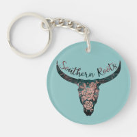 Southern Roots Country Longhorn Pink Rose & Green