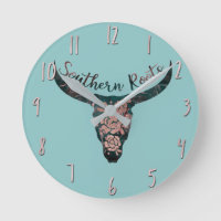 Southern Roots Country Longhorn Pink Rose & Green