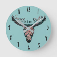 Southern Roots Country Longhorn Pink Rose & Green