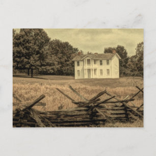 Southern Rural Landscape Rustic colonial Farmhouse Postcard