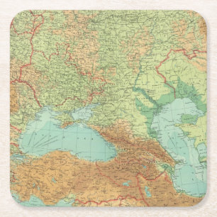 Southern Russia Square Paper Coaster