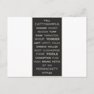 Southern Sayings Postcard