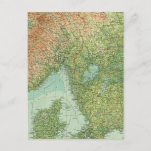 Southern Scandinavia & Denmark Postcard