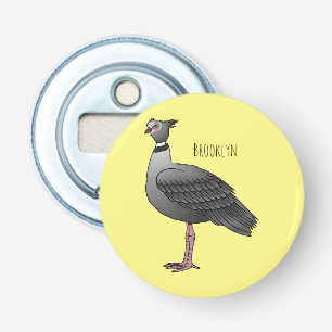 Southern screamer bird cartoon illustration bottle opener