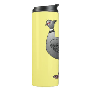 Southern screamer bird cartoon illustration thermal tumbler