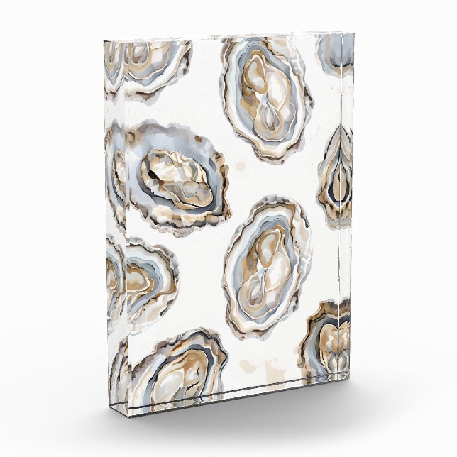 Southern Seafood Oyster Coastal Decor Photo Block (Left)