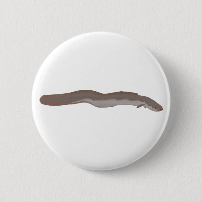 Southern Shortfin Eel 6 Cm Round Badge (Front)