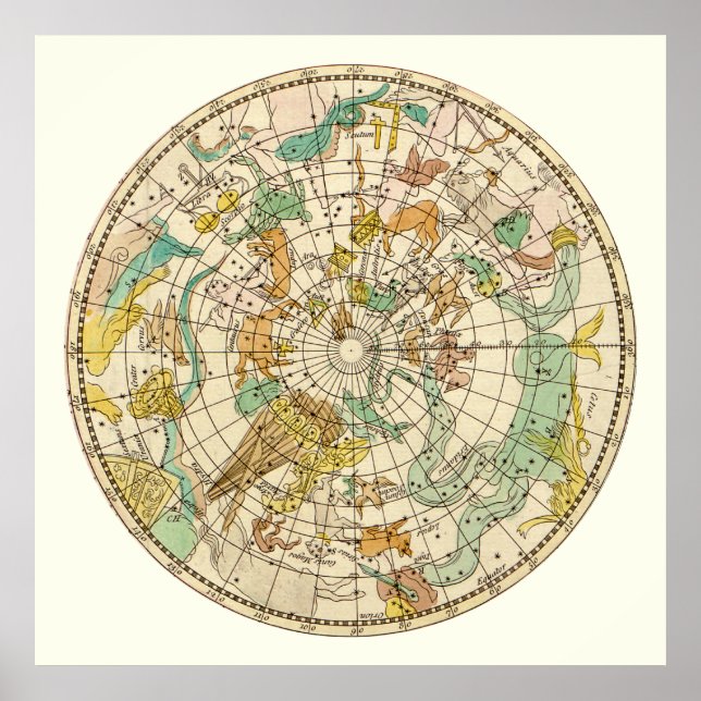 Southern Sky Star Chart and Constellations Map (Front)