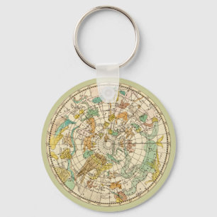 Southern Sky Star Chart and Constellations Map Key Ring