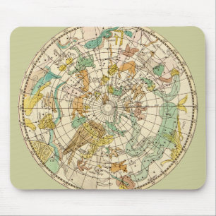 Southern Sky Star Chart and Constellations Map Mouse Mat