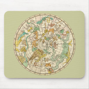 Southern Sky Star Chart and Constellations Map Mouse Mat