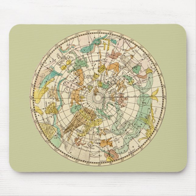 Southern Sky Star Chart and Constellations Map Mouse Mat (Front)