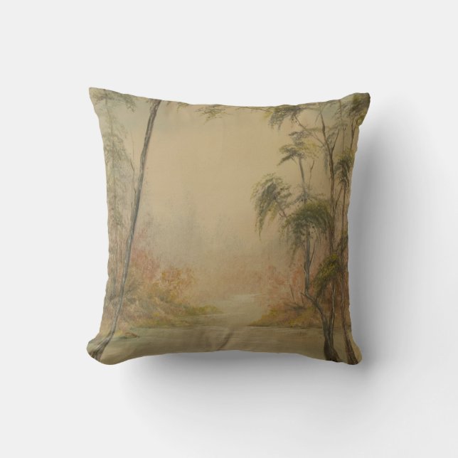 Southern Style Landscape Throw Pillow (Front)