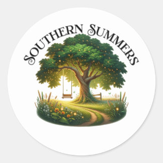 Southern Summers Classic Round Sticker