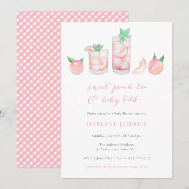 Southern Traditions Baby Shower for Girl Invitation (Front/Back)