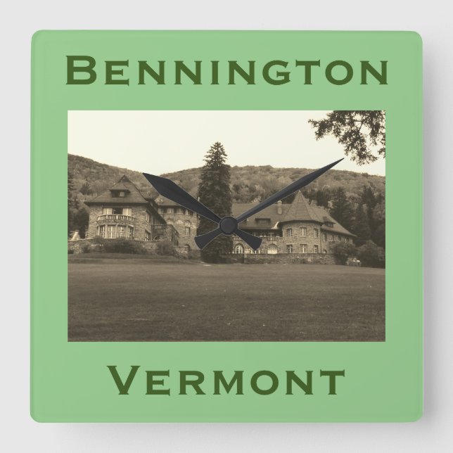 Southern Vermont College Mansion, Bennington Square Wall Clock (Front)