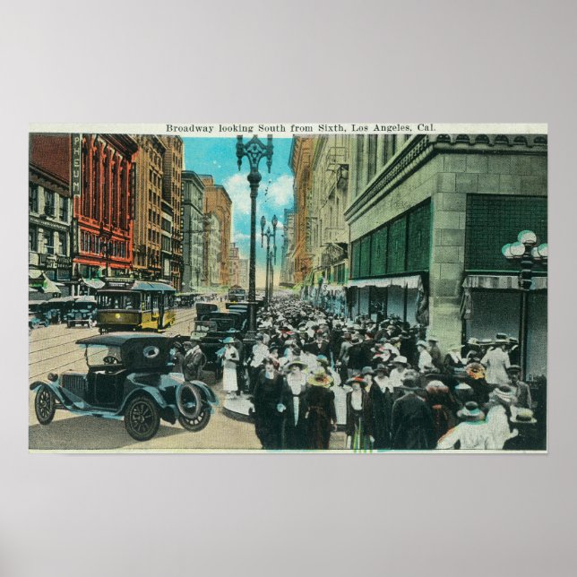Southern View of Broadway from 6th Street Poster (Front)