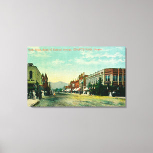 Southern View of Sixth Street from Railroad Canvas Print
