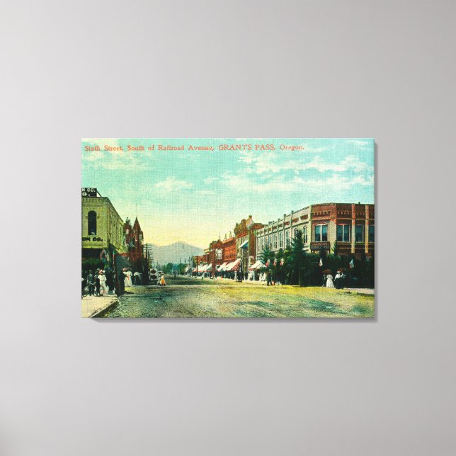 Southern View of Sixth Street from Railroad Canvas Print (Front)
